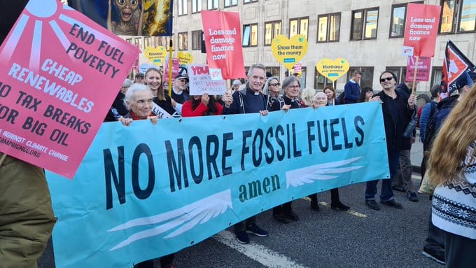 No More Fossil Fuels prayer