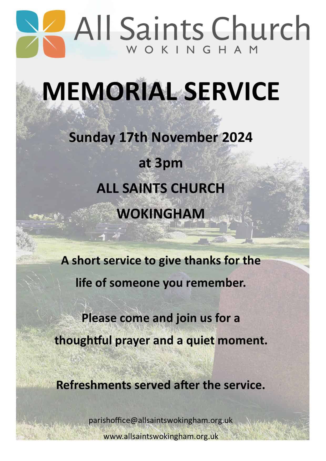 Memorial Service Poster